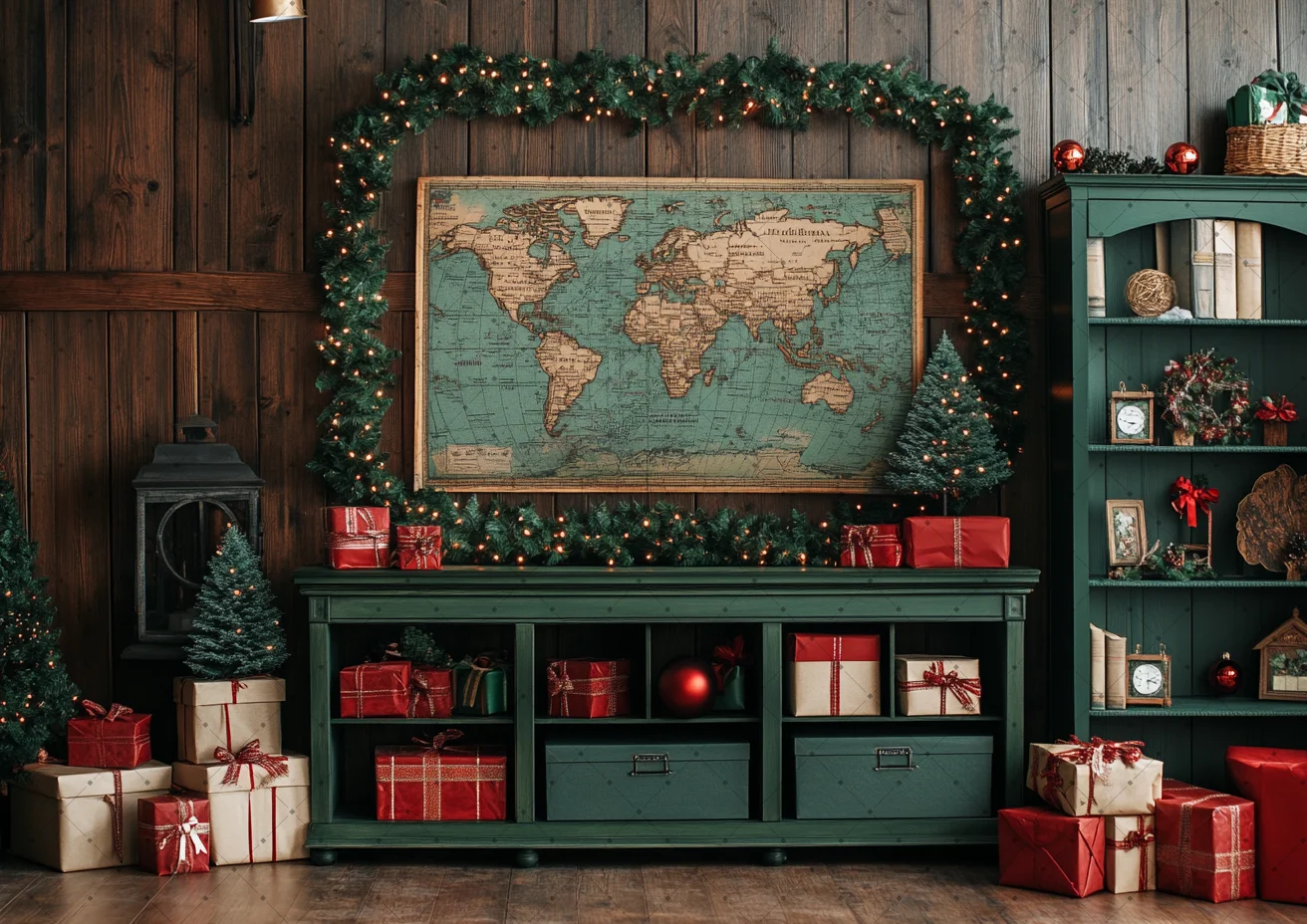 Vintage Wooden Wall Christmas  - огляд і ціна Photography Mapped