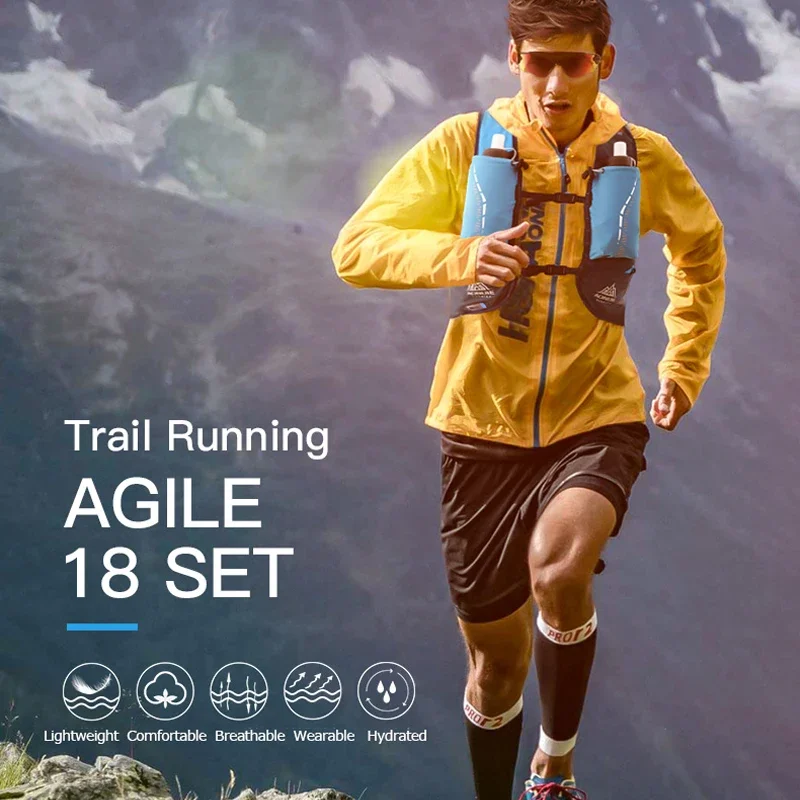 SM ML L/XL AONIJIE C9104 18L Hydration Backpack Pack Bag Trail Running Marathon Race Rucksack Single Bag Soft Water Bottle