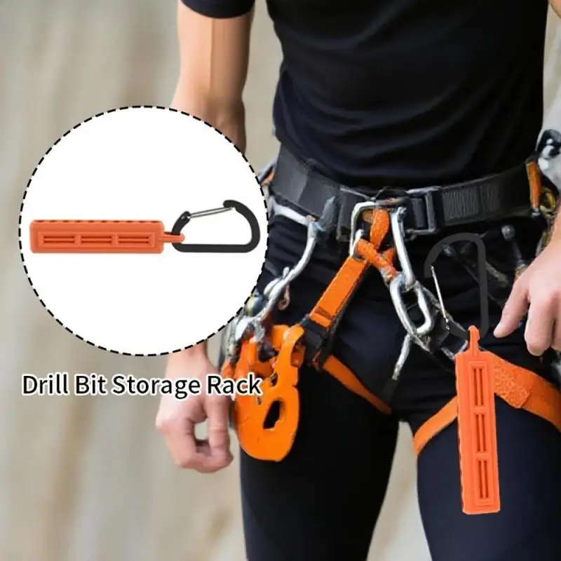 

10 Holes Screwdriver Bit Organizer with Carabiner Drill Bits Storage Rack Tool Accessory Drill Organizer
