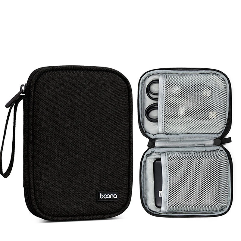 Travel Organizer Electronics Accessories Carrying Bag Portable Single/Double Layers Storage For Cable Hard Disk Power Bank