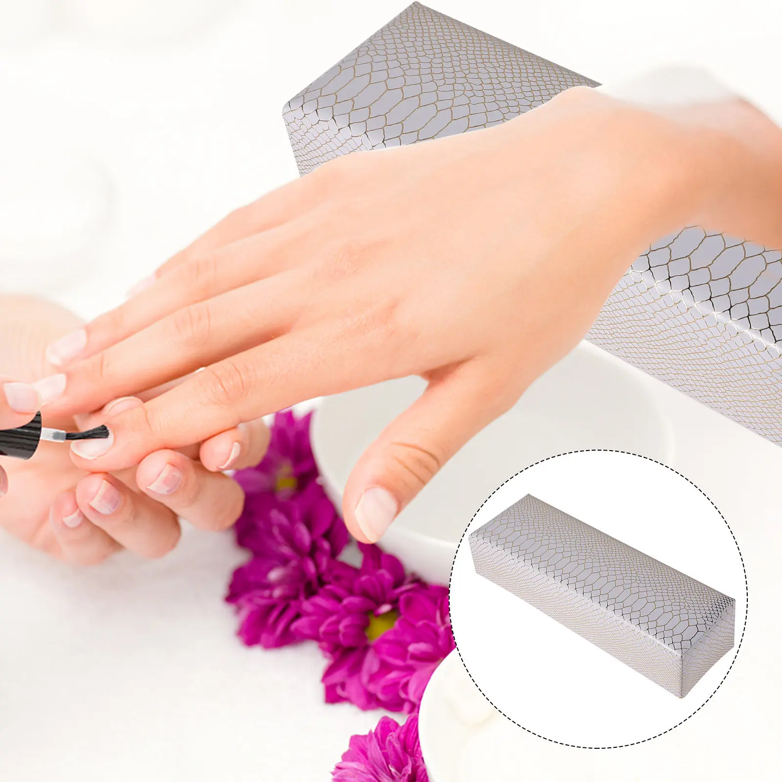 

Nail Hand Rest Manicure Pillow Ergonomic Hand Cushion for Tired Arm Relief Stable Wrist Positioning Nail Salon Table Protection