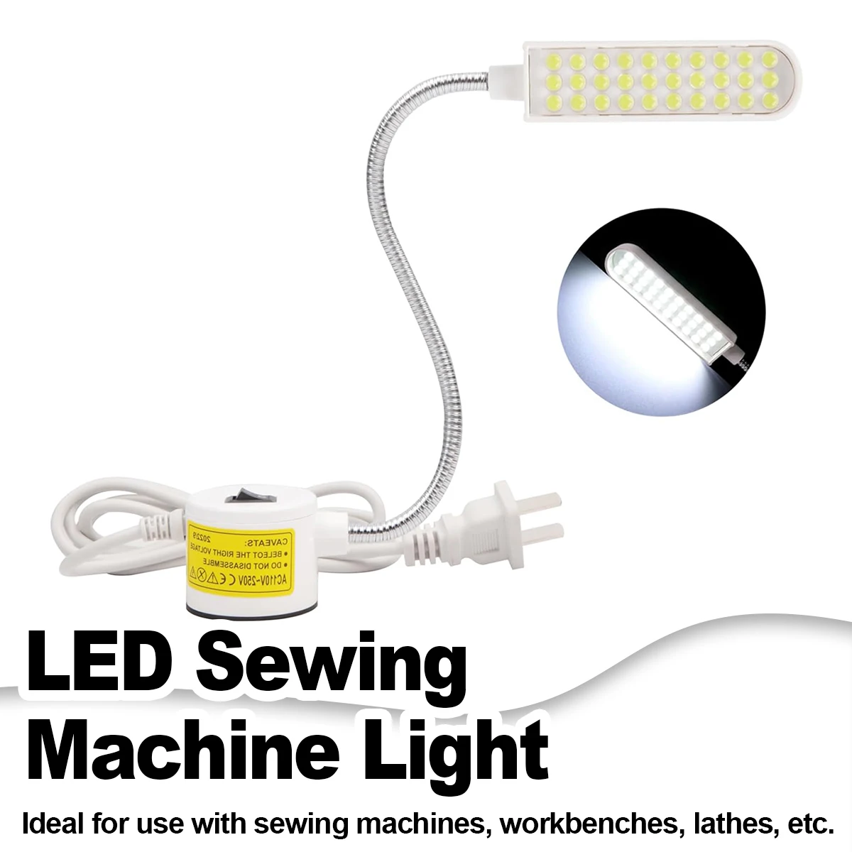 

Pop Industrial Led Light 1w 2w 3w Flexible Arm Gooseneck Work Light Magnetic Magnet Sewing Machine Adsorbed Base Eu/Us Plug Port