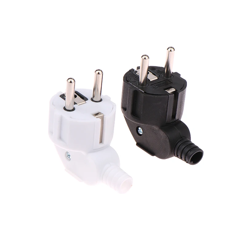 U Plug Adapter 250V 16A Male Replacement Outlet Rewireable Schuko Electeic Socket Euro Connector For Power Extension Cable