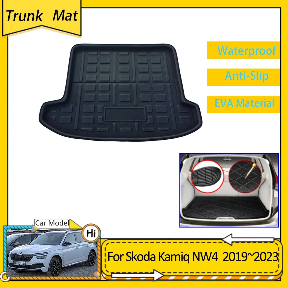 

Car Trunk Mat For Skoda Kamiq NW4 2019 2020 2021 20222 2023 Cargo Boot Pad Protective EVA Waterproof Carpet Accessories Liner