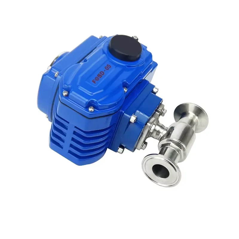 SS304 SS316 Tri Clamp Motorized Ball Valve 2 Way Sanitary Electric Ball Valve