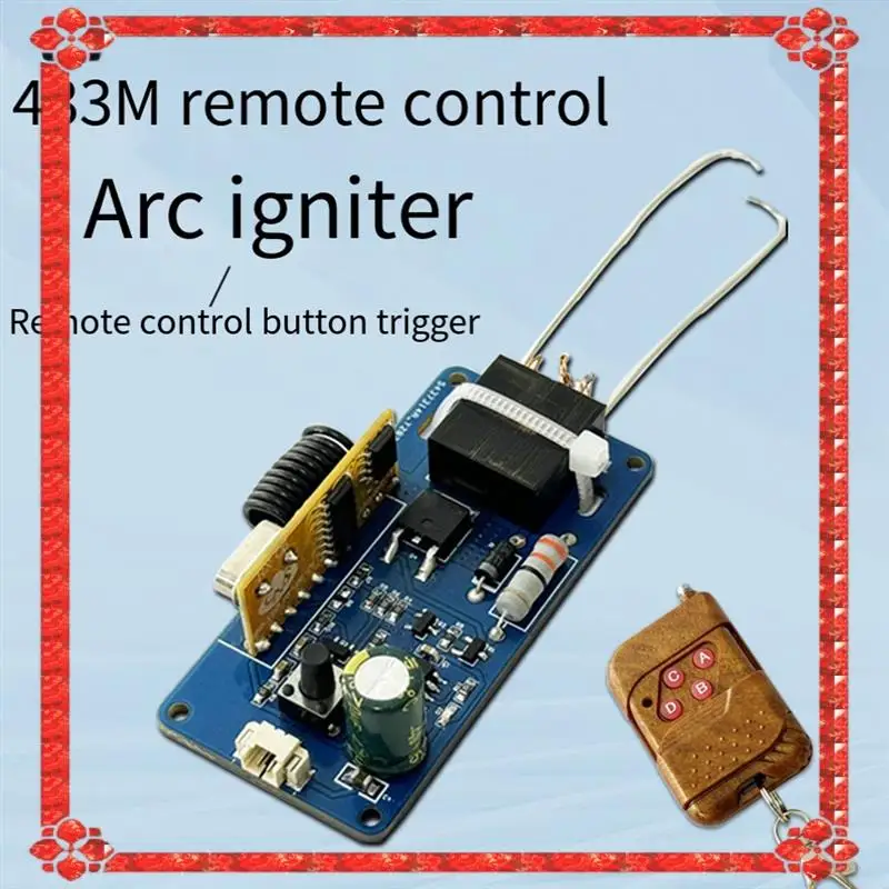 تسليم 24 ساعة DC3.7V 433 متر التحكم عن بعد قوس الشاعل مولد الجهد العالي محرك إمدادات الطاقة لوحة تحكم عن بعد مع LED #4