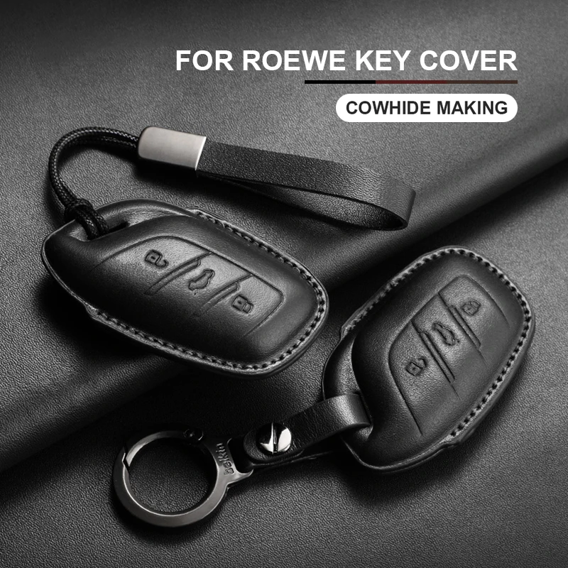 

Leather Car Smart Key Cover Case Holder Shell For Roewe RX5 I5 I6 RX3 RX8 ERX5 D6 D7 D5X For MG ZS EV MG6 HS 5 6 EZS Accessories