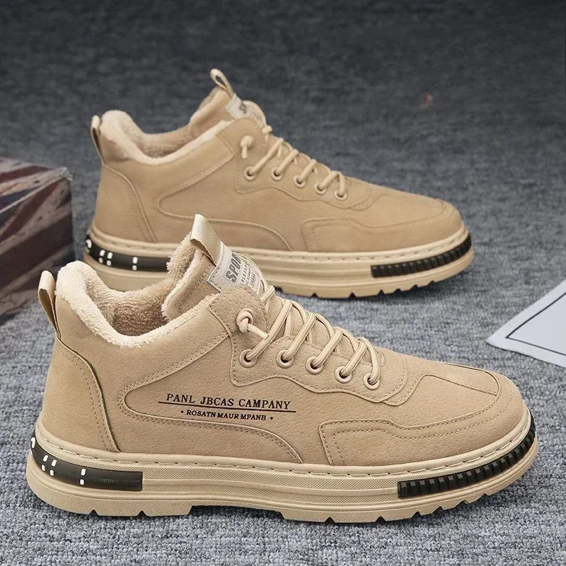 

Мужские зимние кроссовки, повседневная мужская зимняя спортивная обувь на платформе, флисовая обувь высокого качества, новые противоскользящие оригинальные предложения, модный мех