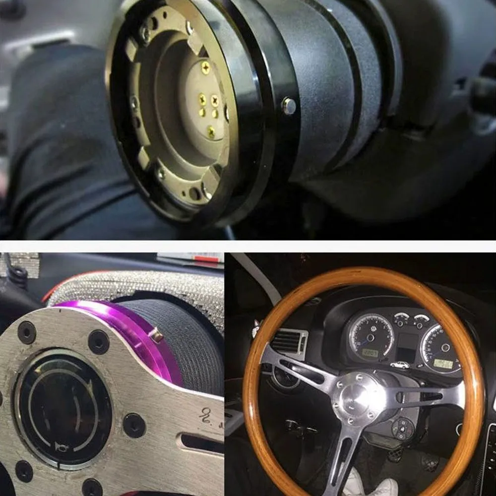 Slim Aluminum Alloy Steering Wheel Quick Release Hub with Button Lock, Racing Hub Adapter for Car, Hot Sale Auto Modifications