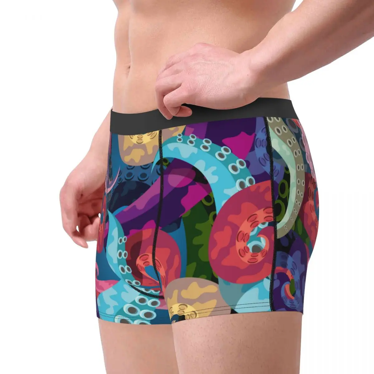 Boxer Men Underpants Octopus Tentacles Colorful Men's Panties Shorts Breathable Mens Underwear Briefs Sexy Boxers