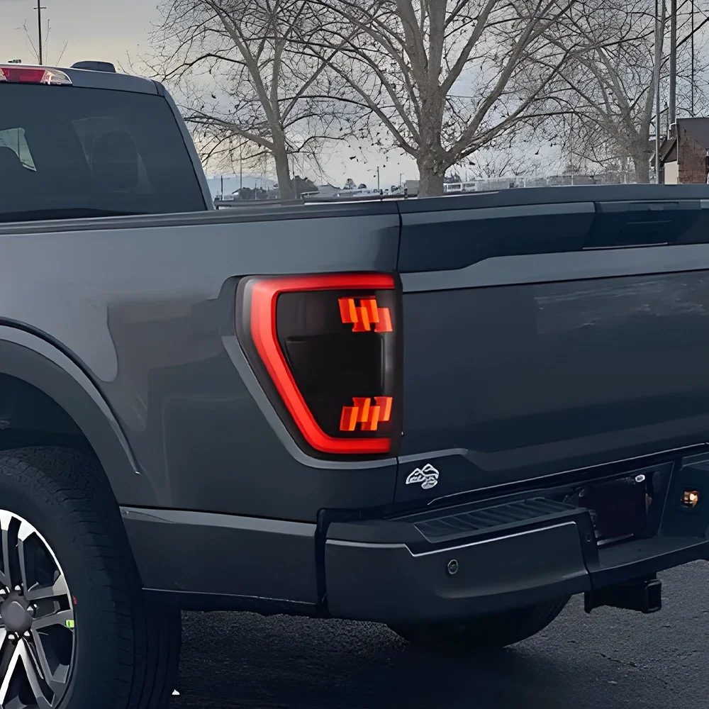 Car Taillights Assembly for Ford F150 2021-2023 LED Auto Rear Back Lamps Upgrade Highlight Flashing Taillight Car Accessories