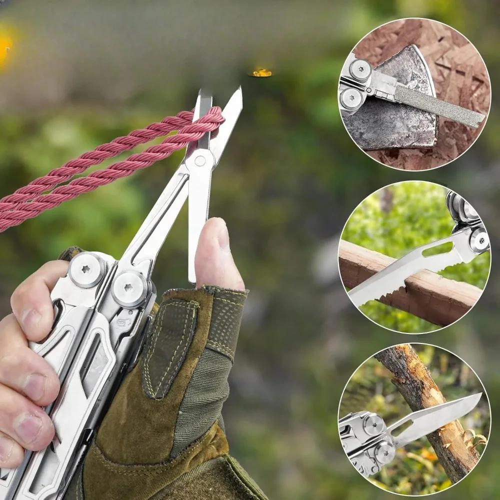 

Home.Cutters and Saw, Foldable Multitools with Scissors and Screwdriver, Ideal for Camping, Hiking, Survival, Repair