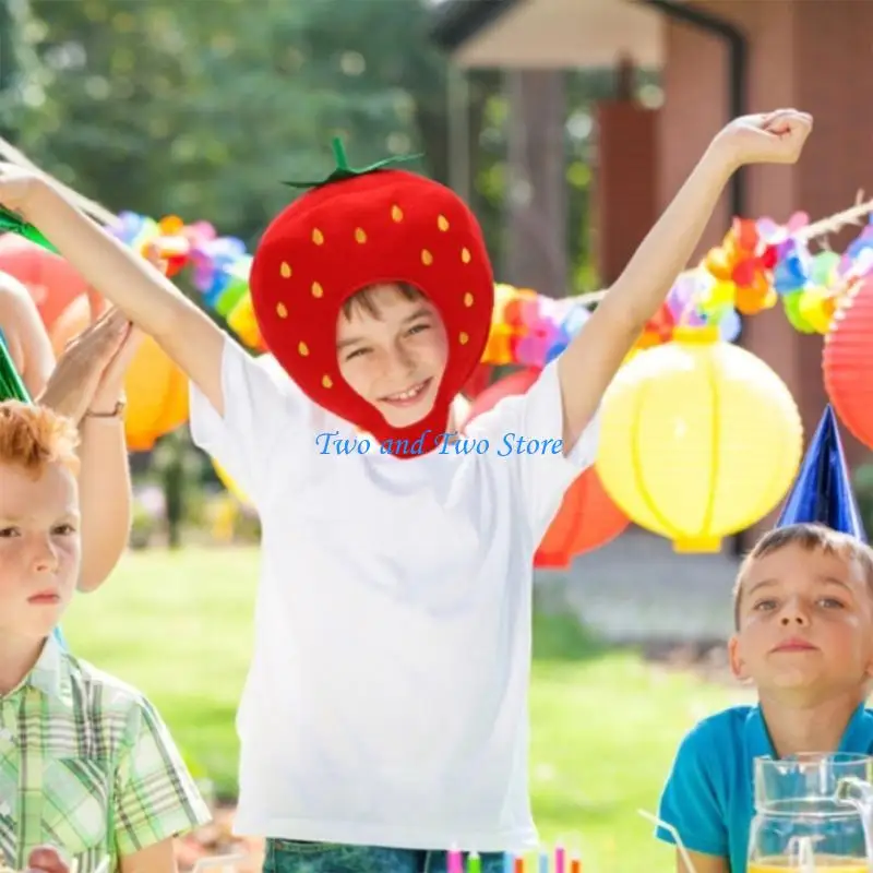 Hx6f Hamphberry Hestgear Peludo Cappello Fragole Frutto Fruit Cappello Fragole Vuota