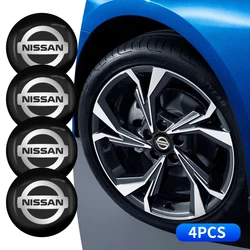 4Pcs Aluminum Metal Emblem Car Wheel Center Hub Caps Sticker Badge For Nissan X-trail Qashqai Note Juke Sentra Patrol Navara