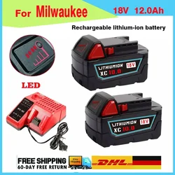 for Milwaukee18V Battery replacement  Milwaukee M18 XC48-11-1860 48-11-1850 48-11-1840 48-11-1820 rechargeable lithium Battery