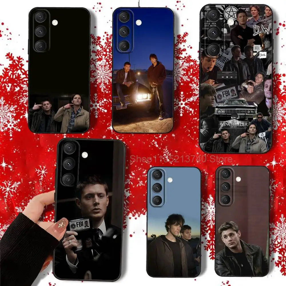 

S-Supernatural cool S-SPN-es Phone Case For Samsung S22,S24,S25,S23,S20,S30,S21,Ultra,Plus,5G,Fe,Lite black Silicone Phone Cover