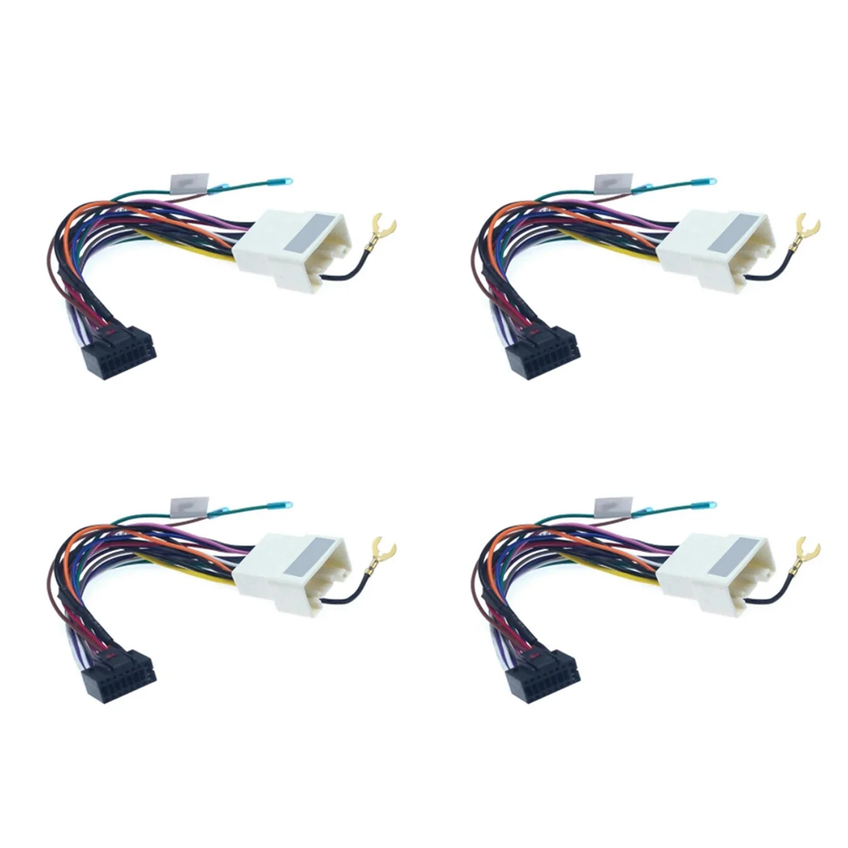 

4Pc Car Stereo Radio 16PIN Adaptor Wiring Harness for -Ex ASX Power Calbe Wire Unit Harness