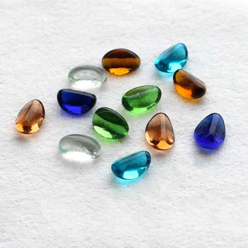 

24-72Pcs 20mm Glass Petals Crystal Flat Beads Glass Waist Fruit Beads DIY Craft Accessories, Vases, Fish Tanks, Decorative Beads