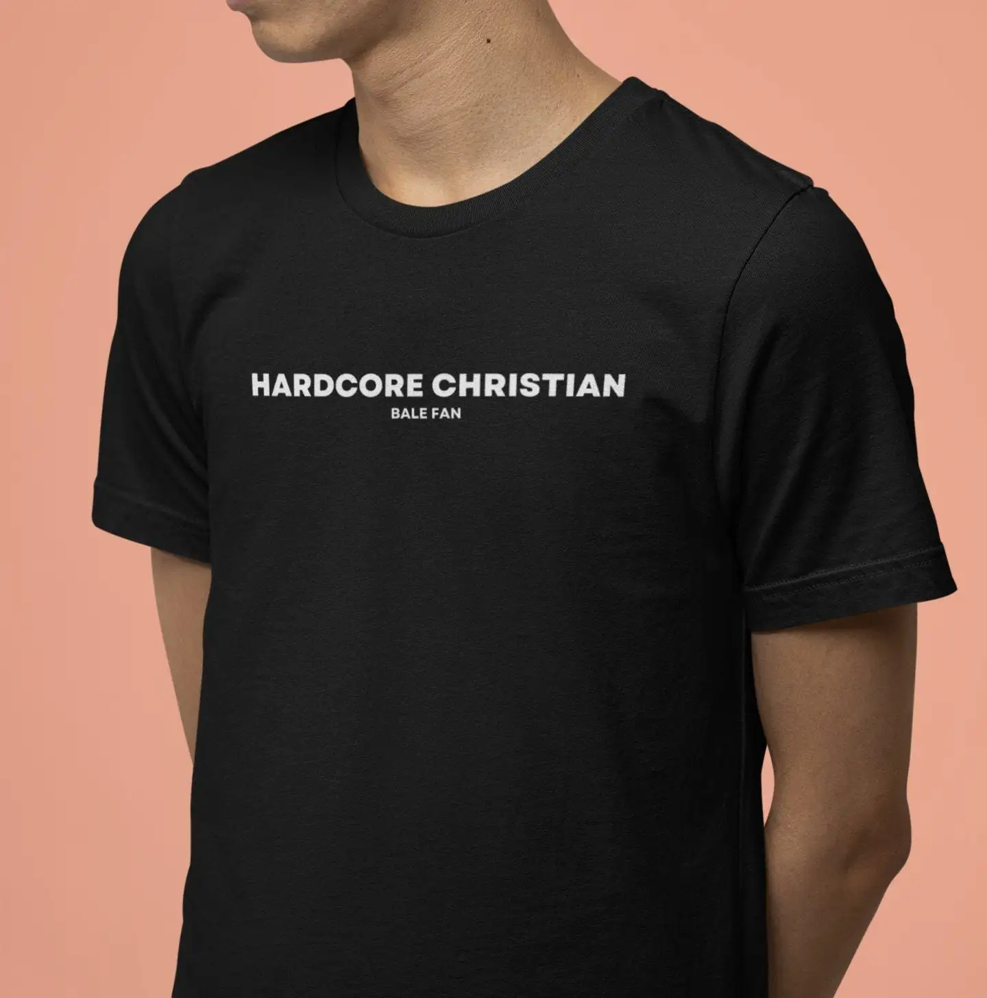 Hardcore Christian Bale Fan T Shirt Funny Minimalist Sarcastic Clothing Look Closer