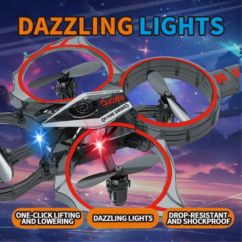 RC Flying Sword 4 Axle Fighter With Hand Wave/Controller Mode & Lights 360 ° Stunt Flip Aerial Stunt Plane Children's sword toy - Image 5