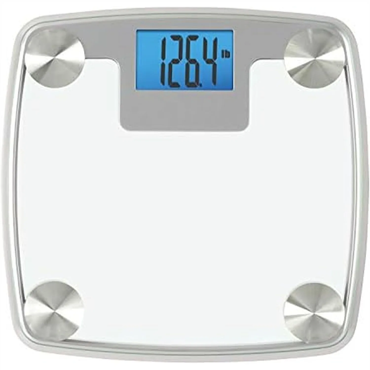

Digital Bathroom Scale, Body Weight Scale Auto Recognition 440 lbs, Tempered Glass Platform with LCD Display, Batteries Included