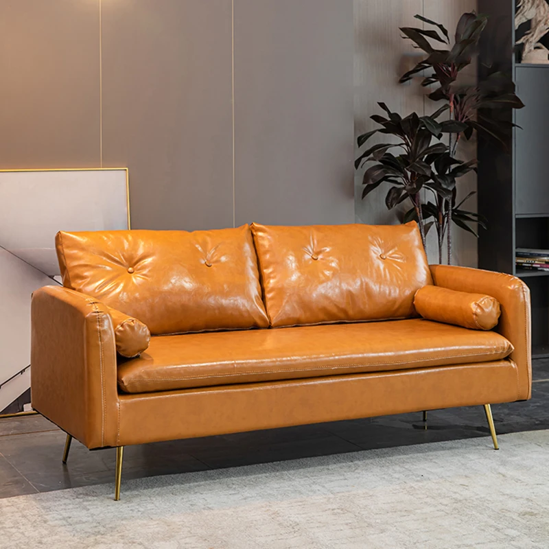 

Leather Apartment Sofa Stretch Lazzy Modern Designer Nordic Sofa Chaise Lounge Muebles Para Salas Modernos Home Furniture