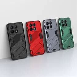 For Poco F6 Pro Case Poco F6 Pro Cover Coque Fundas Armor Shockproof Hard Stand PC Phone Bumper For Poco F6 Pro