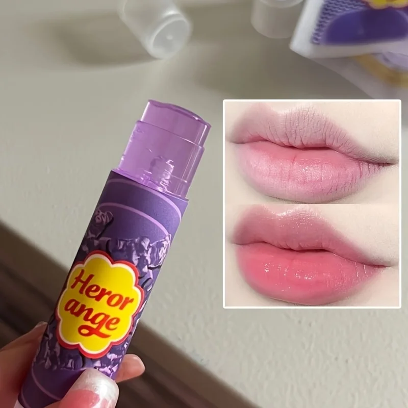 헤로렌지 보습 립밤 & 마스크 - 핫 코코아 롤리팝 향, 수분 공급, 입술 주름 완화, 유니섹스 립 케어