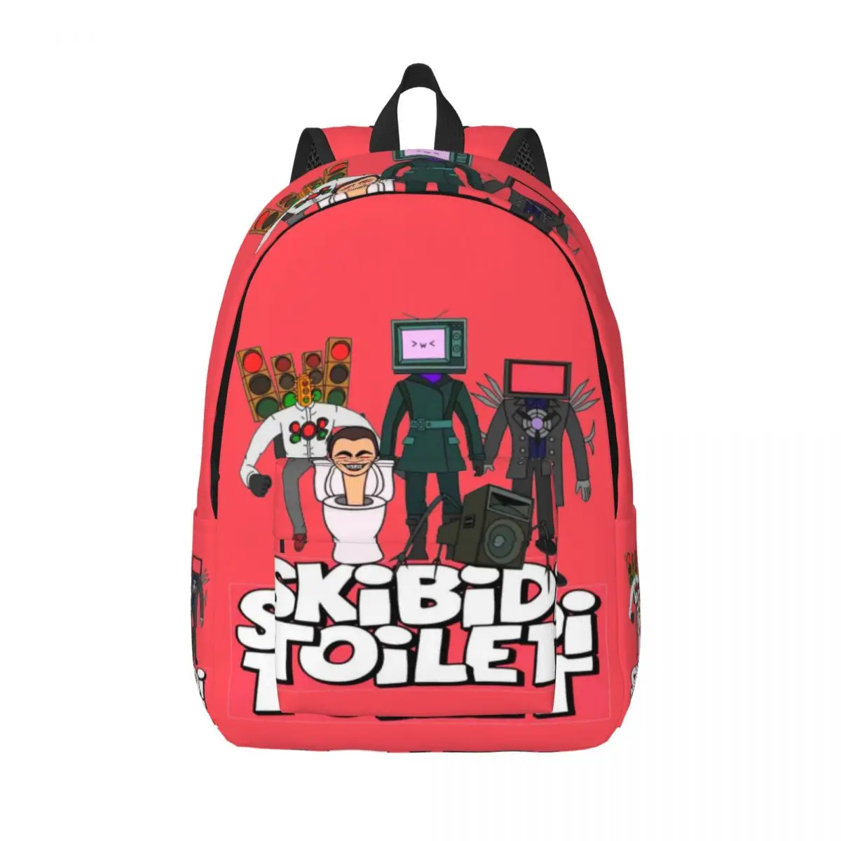 Skibidi-Middle High School Estudante Bookbag, Adolescentes Daypack, TV Speaker Mochila, Saco de Viagem, Escola, Homens