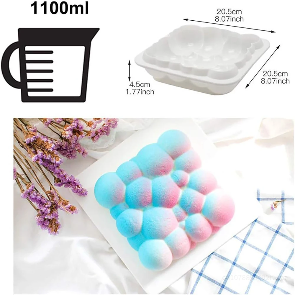 3D Cloud Shape Mousse Cake Mold Silicone Dessert Cheesecake Baking Pan Mould Pastry Truffle Pudding Molds Kitchen Accessories