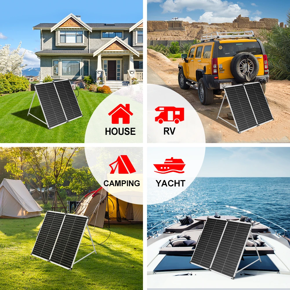 Dokio 18V 160W  Foldable Solar Panel Set Charge 12V Car Battery Cell Charger With 10A Controller Solar panel Kits