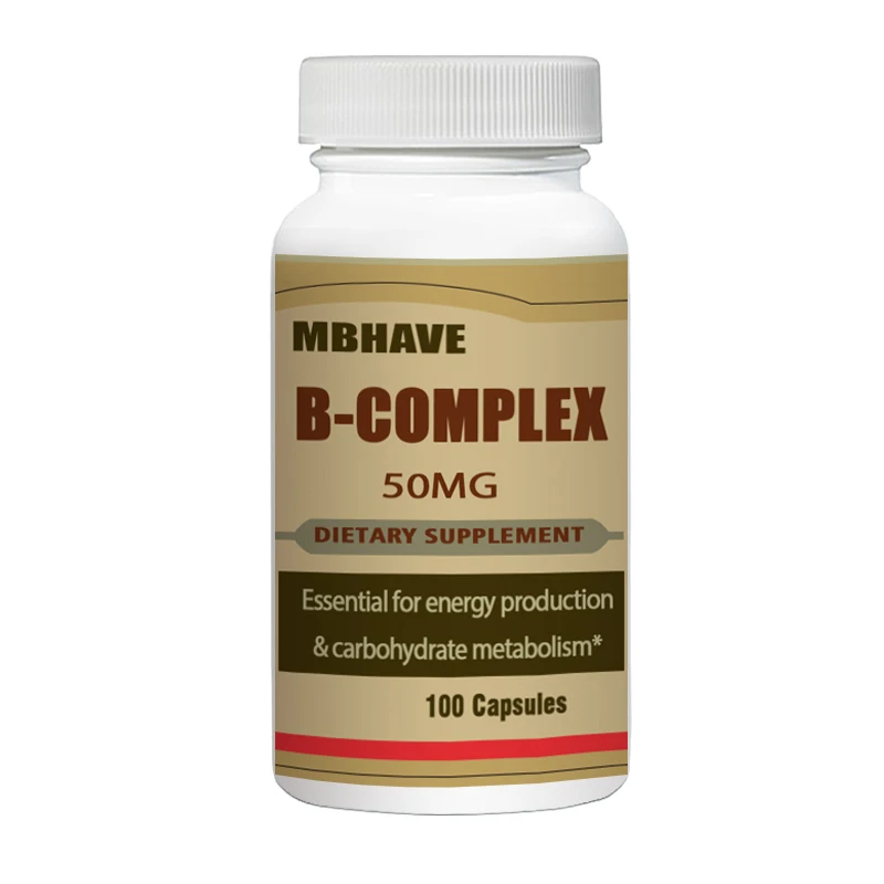 Vitamin B Complex 500Mg 100Capsule  High Strength All 9 B Vitamins B12 B complex