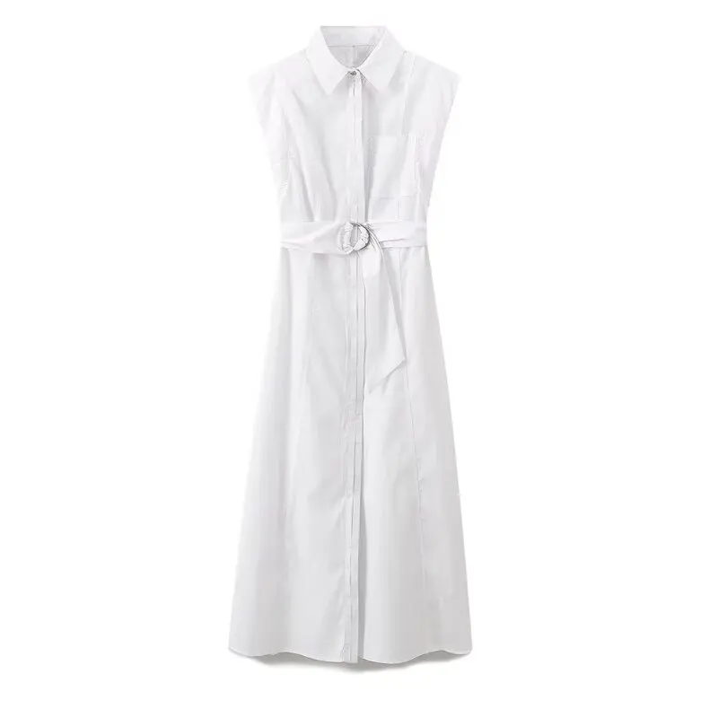 Ele Long Garza di seta Dr New Summer 2024 Faion da donna Versatile irt Dr Svel Premium Quali Pezzo singolo