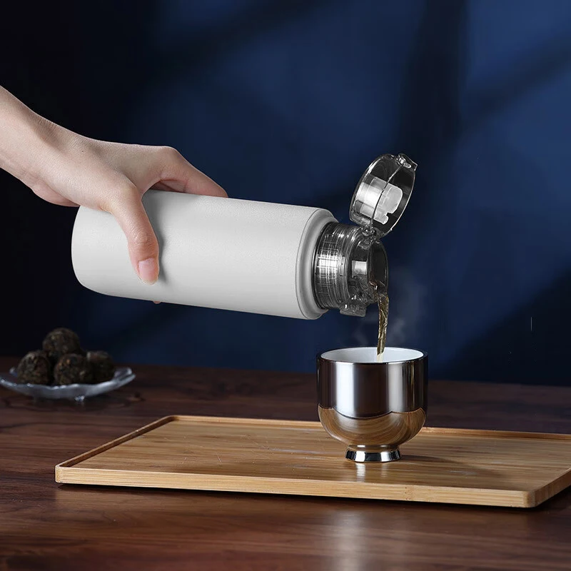 SAMADOYO Magnetic cup braised tea cup with tea separation bubble tea cup old white tea braised cup thermal insulation