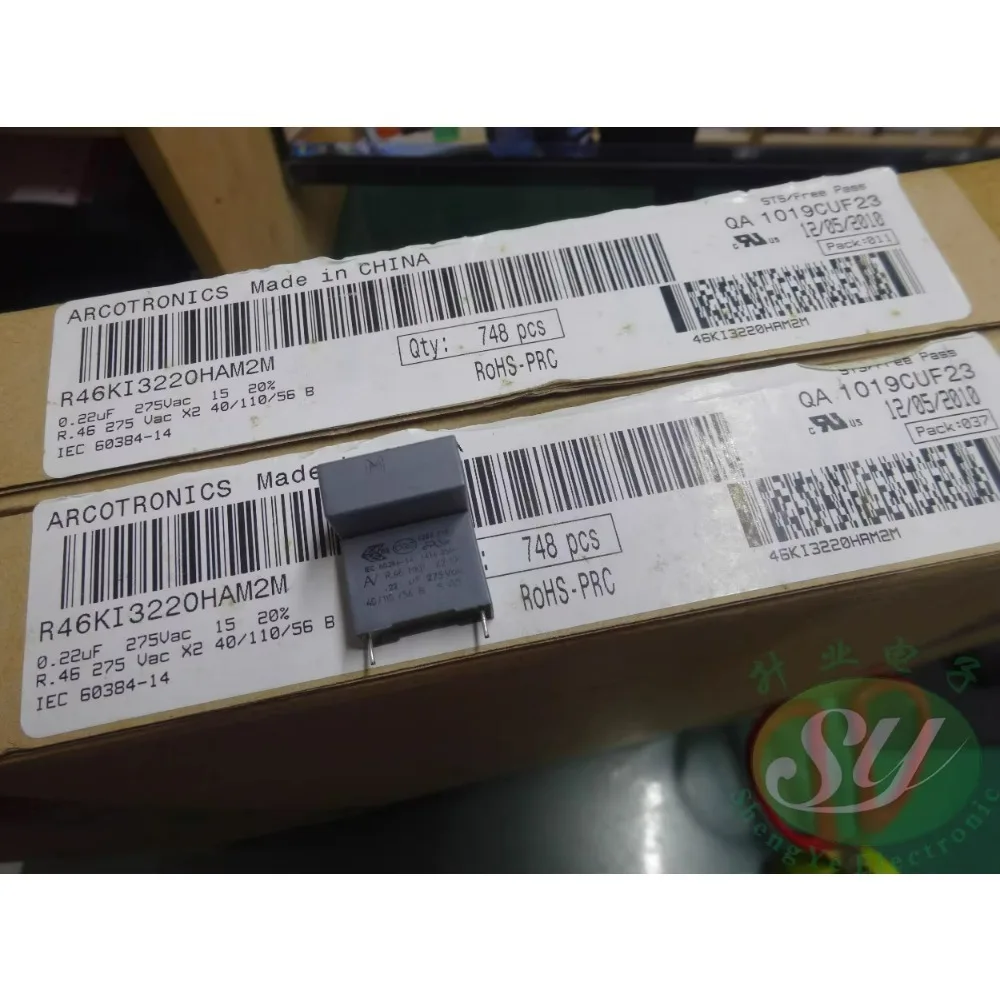 

10PCS AV R46 0.22uf/275VAC 220nf u22 224 new 15mm film capacitor R46KI3220HAM2M