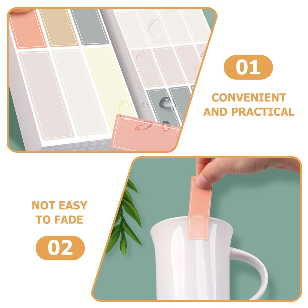 

520 Pcs Waterproof Label Sticker Names Stickers Multifunction Classification Blank