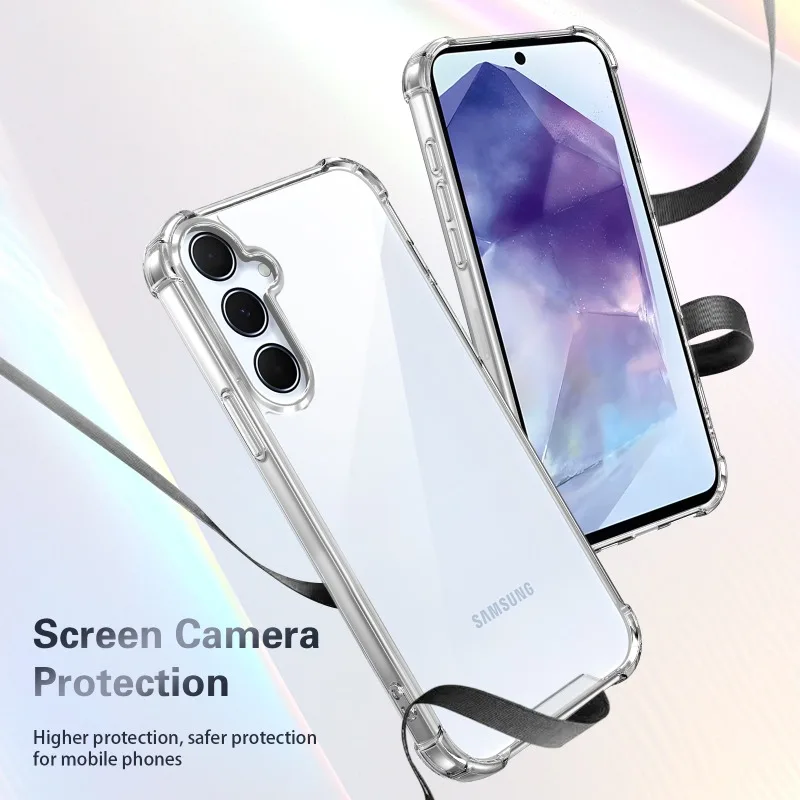 Hartschalenhülle für Samsung Galaxy A56 A55 A57 A37 A36 A35 A26 A17 A07 A06 A16 A15 5G Handyhülle Acryl Transparente Rückseite – Detail 5