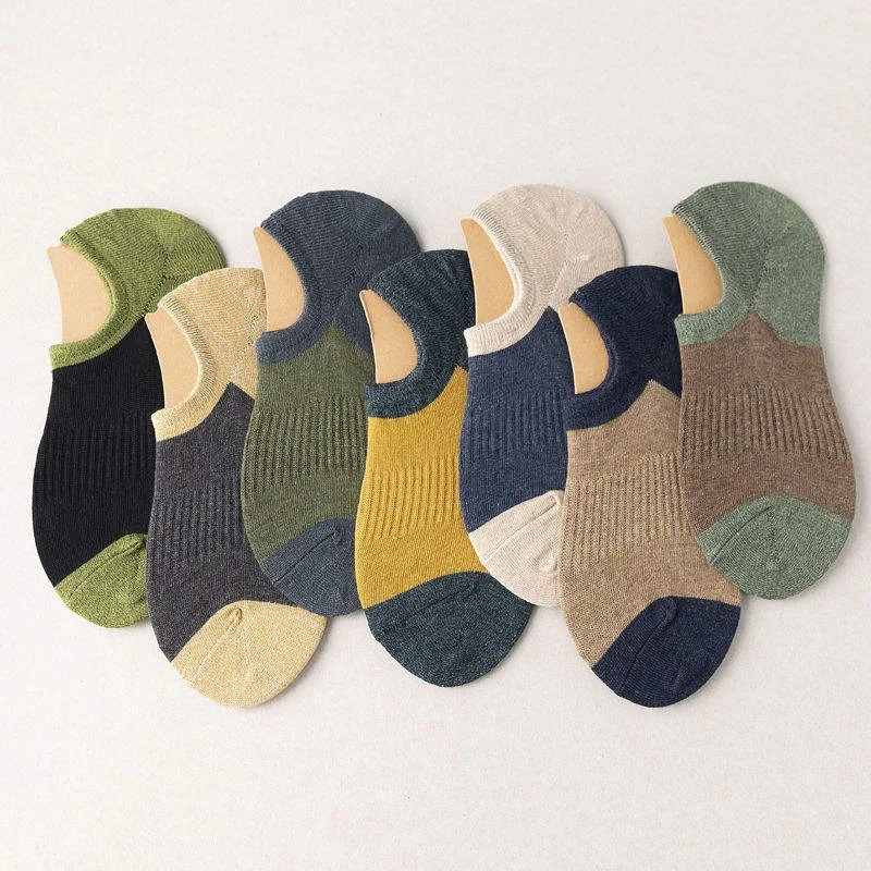 

1/6 pairs spring summer mesh breathable running men's socks Casual comfortable men's sports socks fashion versatile short socks