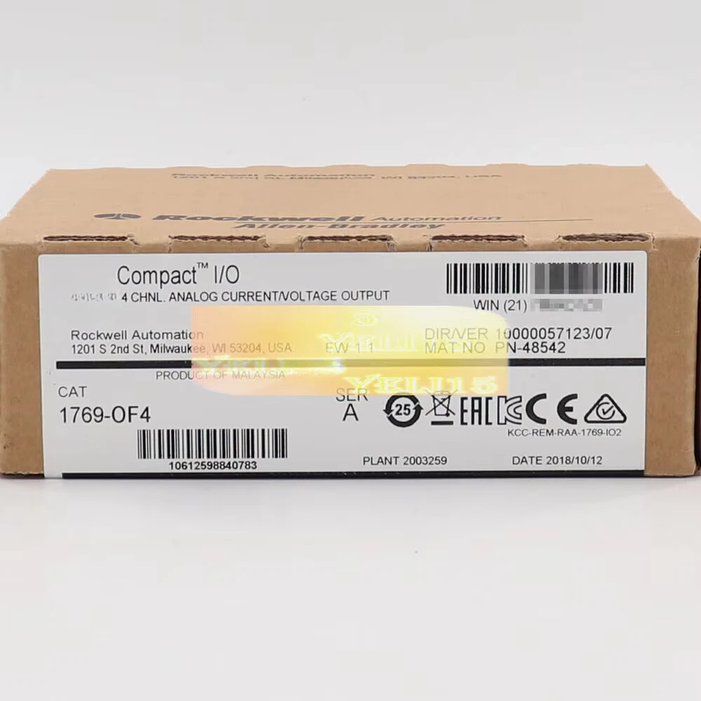 1769-OF4 SER A Módulo de saída analógica CompactLogix 1769OF4 Novo AB selado de fábrica