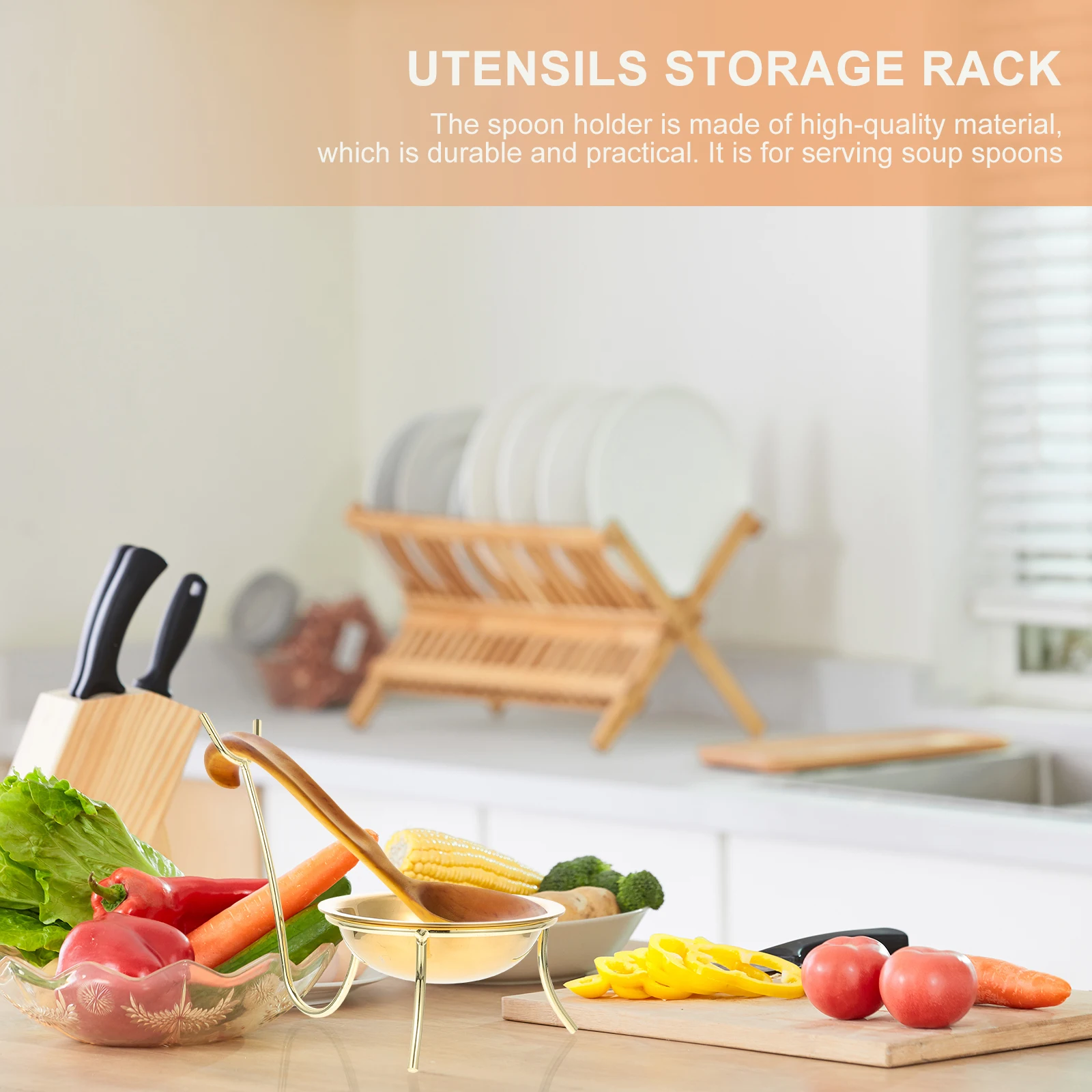 

1Pcs Detachable Stainless Steel Spoon Holder Kitchen Rack Soup Spoon Stand Utensils Storage Organizer Utensils Holder