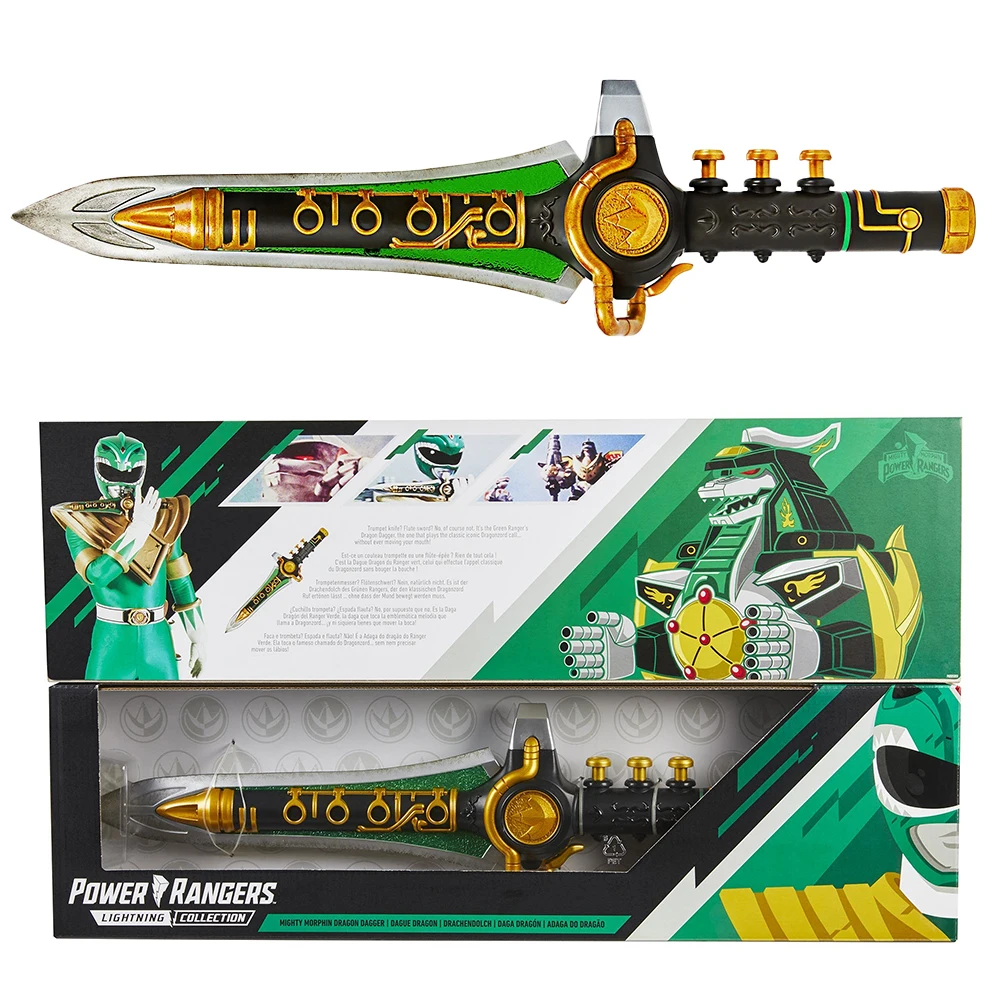 Kyouryuu Sentai Zyuranger Mighty MorDave-Collection originale de pluies, dragon vert, poignard, échelle 1:1, jouets modèles, cadeaux, en stock