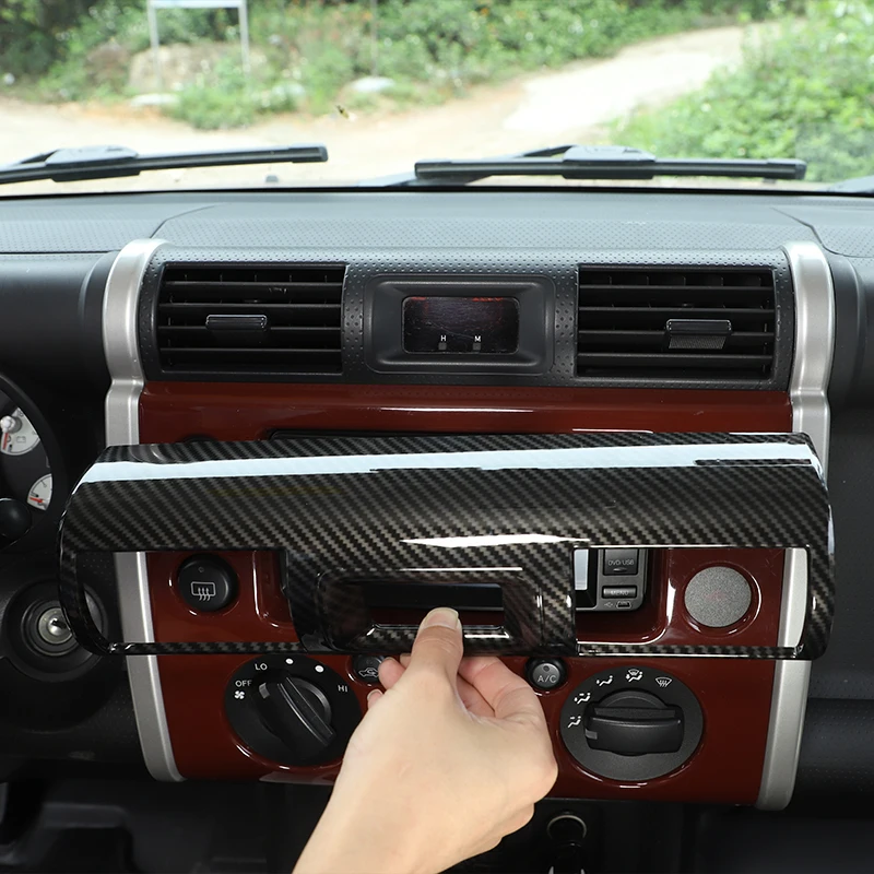 

For Toyota FJ Cruiser 2007-2021 Central Control Air Conditioner Air Outlet Frame Cover Decorative Sticker ABS Car Accessories