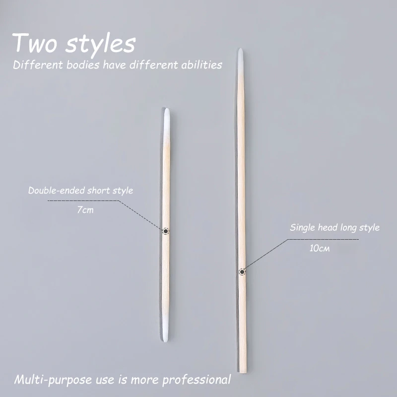 100pcs Disposable Single/Double Headed Nail Spill Prevention Glue Wood Cotton Buds Swabs Multifunctional Cleaning Tools