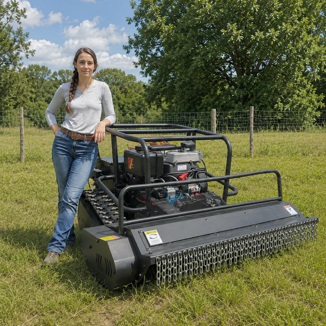 Professional Remote Control Lawn Mower CE EPA Euro 5 Customizable RC Grass Cutter Hydraulic Drive All Terrain Heavy Duty