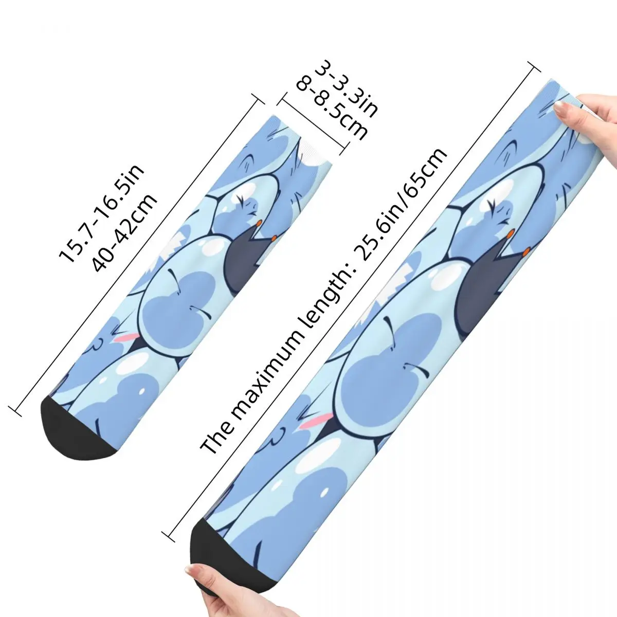 Happy Funny Men\'s Socks Harajuku Rimuru Tempest That Time I Got Reincarnated As A Slime Sock Sport Women\'s Socks Autumn Winter