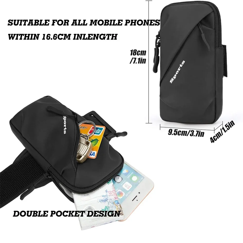 Arm Storage Band with Pocket Women Men Jogging Phone Arm Band Holder Gym Running Bag Arm Case Phone Armband Pouch