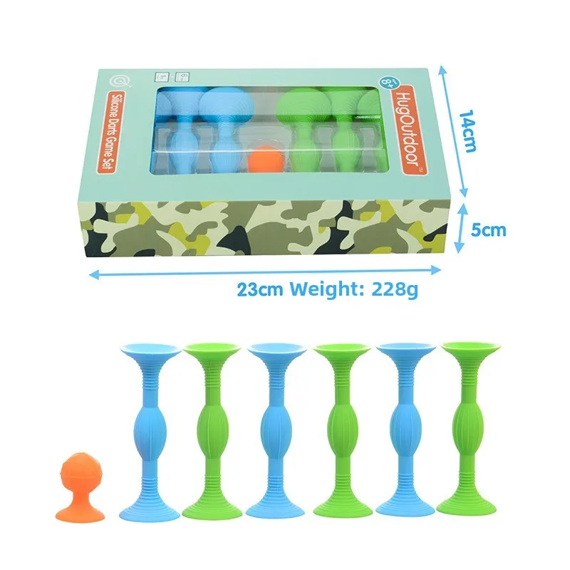 Creative Silicone Dart Board Adhesive Suction Cup Soft Rubber Toy Dart Popdarts Competitive Game Multi-Functional Dart Board