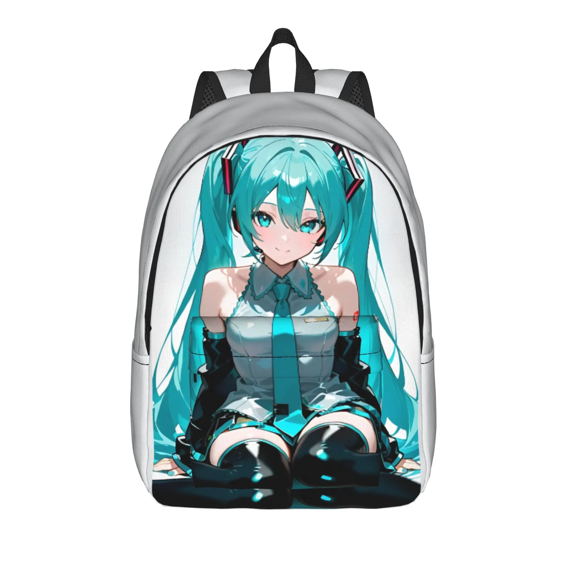 初音ミク-ボーカロイド-バックパック-メンズ-レディース-カジュアル-高校生-ハイキング-旅行-デイパック-アニメスタイル-ラップトップ-ショルダーバッグ-ギフト