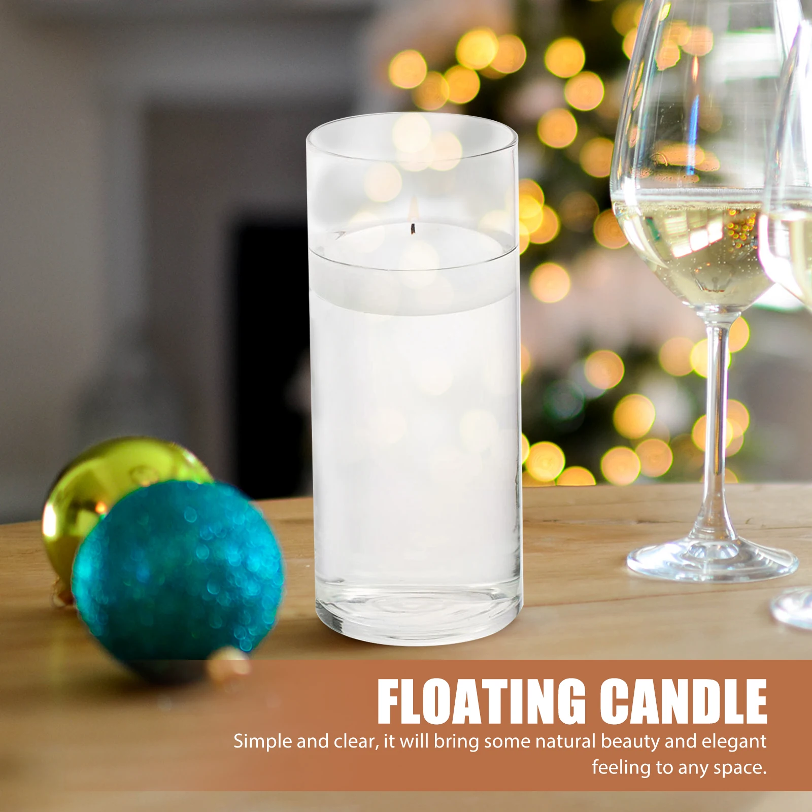 

6Pcs Glass Flower Vases Cylinder Hydroponic Vase Floating Holders Clear Glass Vase for Home Office Balcony Decor