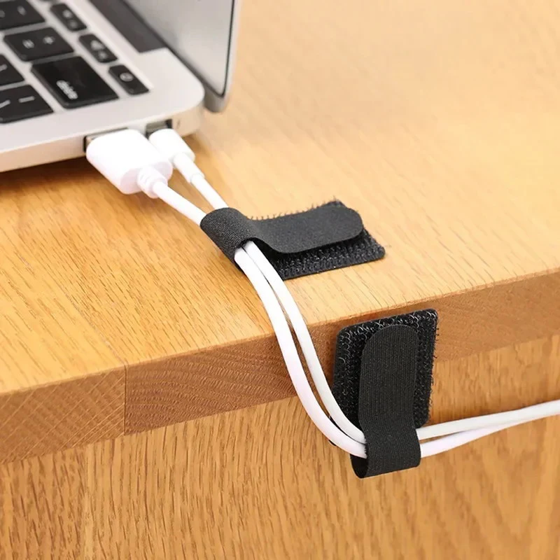 10pcs Reusable Cable Organizer Desk Wire Cable Tie Organizer Self Adhesive Cord Rope Holders Cord Protection Straps